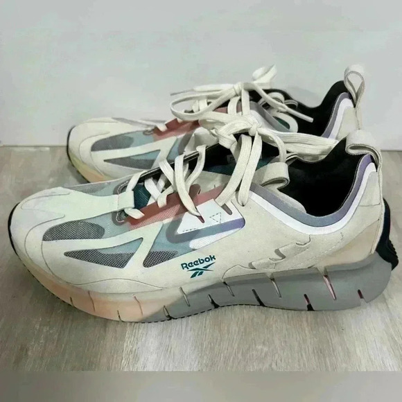 5 Reebok Zig Kinetica Concept Type Ian Paley White Mens Trainers Sneakers size 7 - Picture 10 of 13